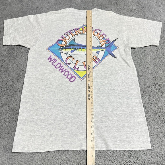 Vintage Fruit of the Loom Pocket Tee Made in USA Size L Fishing Graphic Shirt - Picture 6 of 7